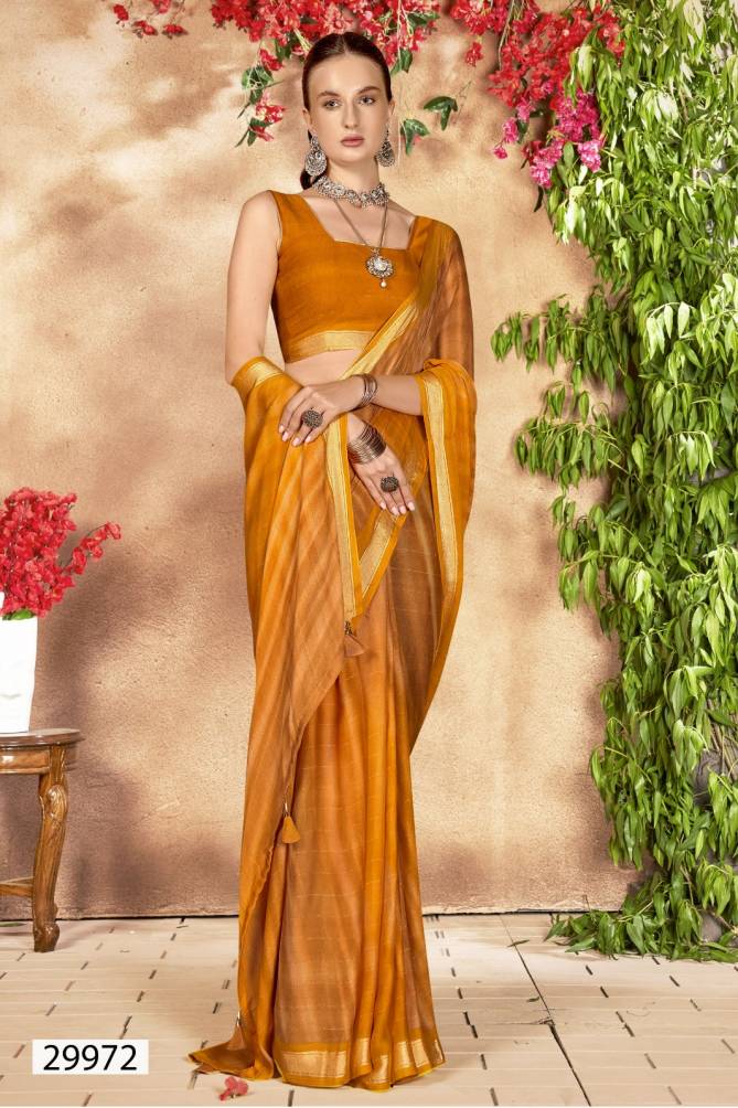 Remi By Vallabhi Solid Moss Chiffon Printed Sarees Suppliers In India